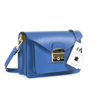 Geanta dama de umar din piele naturala DiAmanti Abra Albastru